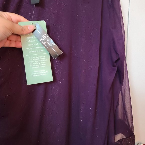 R&M collection party dress 14 size plum color - Picture 6 of 8